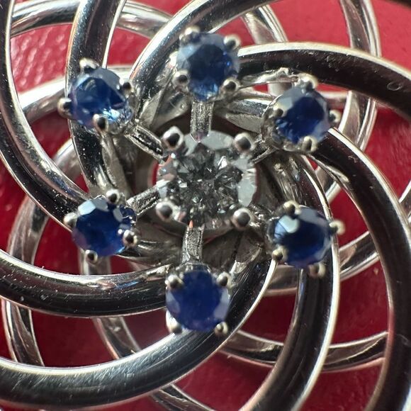 Vintage 50s 14k F And F Felger Brooch And Earring Set - Picture 2 of 13